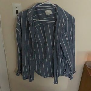 American Eagle striped button down shirt